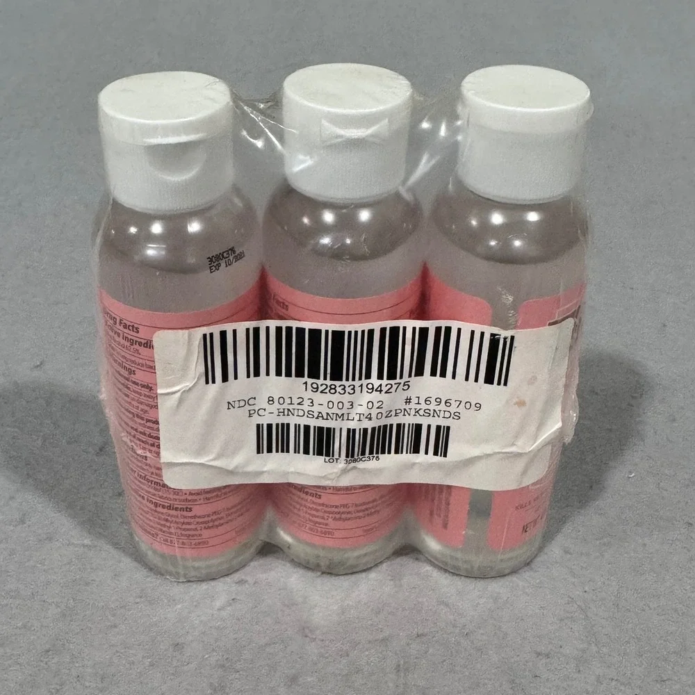Yankee Candle Gel Hand Sanitizer 3-Pack Pink Sands 4oz Bottles Essential Oils